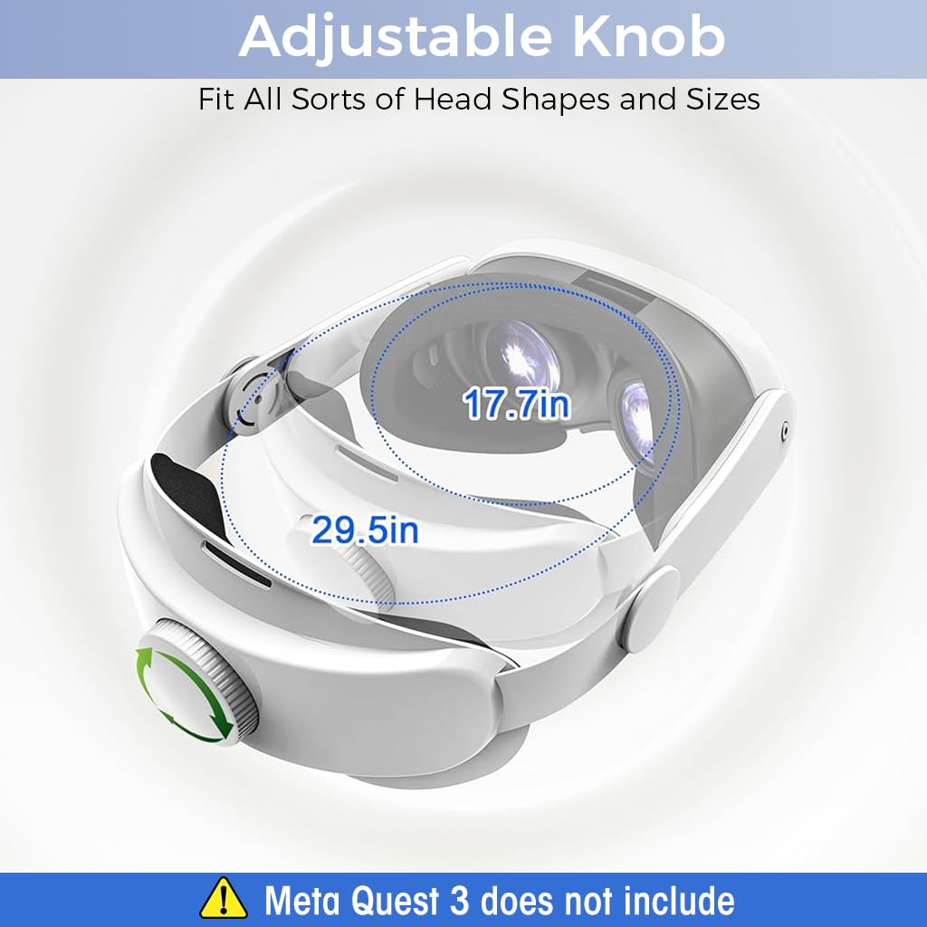 Verilux Adjustable Head Strap for Oculus Quest 3 Replacement Elite Strap for Meta Quest 3 Enhanced Support Lightweight Skin-Friendly Head Strap for Meta Quest 3, No Meta Quest 3 Included Verilux Adjustable Head Strap for Oculus Quest 3 Replacement Elite Strap for Meta Quest 3 Enhanced Support Lightweight Skin-Friendly Head Strap for Meta Quest 3, No Meta Quest 3 Included